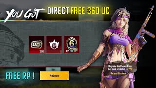 Direct 😱 Free 360 UC & Hidden Title In Bgmi | Bgmi Free Rp Kaise le | How To Get Free Uc In Bgmi