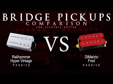 Railhammer HYPER VINTAGE vs DiMarzio FRED - Passive Bridge Guitar Pickup Comparison Tone Demo