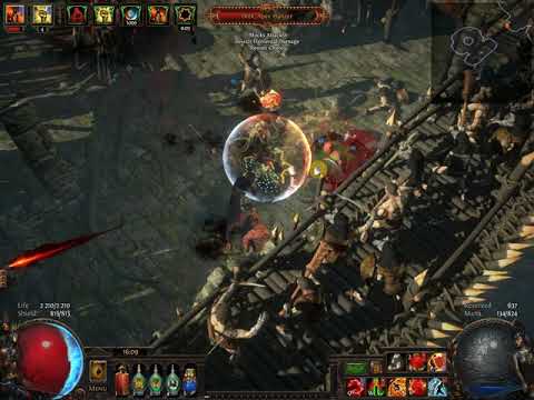 Fields map boss - Shield Charge build