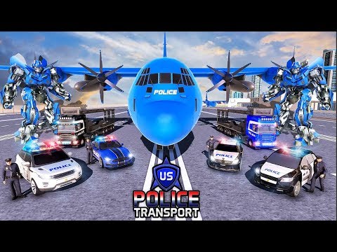 US Police Robot Transform Police Plane Transport - Transform Robot Car