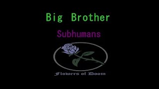 Subhumans - Big Brother (punk karaoke lyric video パンク カラオケ)
