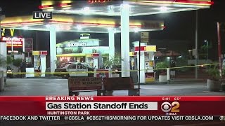Two Men Arrested Following Standoff At Gas Station In Huntington Park