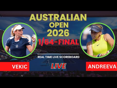 Donna Vekic vs Mirra Andreeva Live Scores | WTA Australian Open 2026 1/64-Finals
