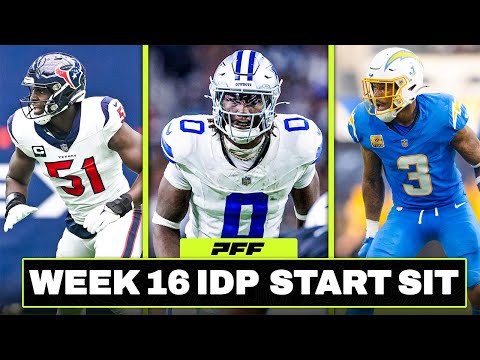 Week 16 IDP Start or Sit LIVE | PFF Fantasy Podcast