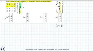 Download the video "GATE Eigenvalue Eigenvector Short Cut Ex 2 Which one of following eigen vector of matrix ME 2005"