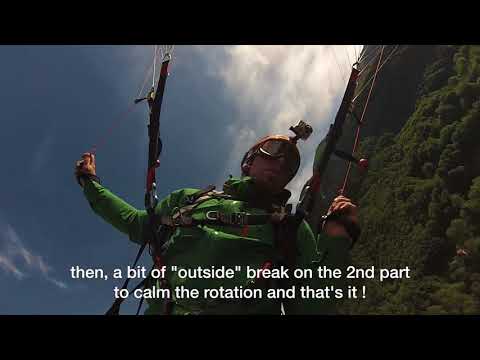 Tuto tonneau (How to barrel roll) Abovethepines Speedflying/riding