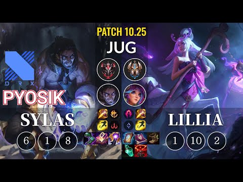 DRX Pyosik Sylas vs Lillia Jungle - KR Patch 10.25