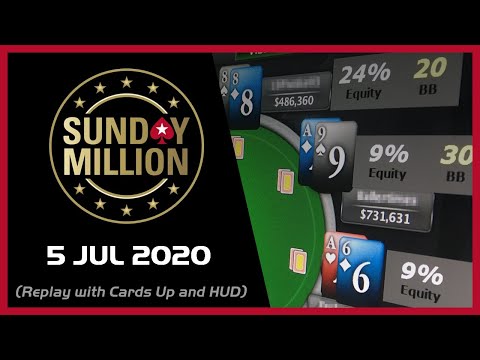 Sunday Million - 5 July 2020 - PokerStars - final table replay with Cards Up