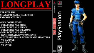 Resident Evil [USA] (PlayStation) - (Longplay | Jill Valentine | 100% | Bad Ending Path)