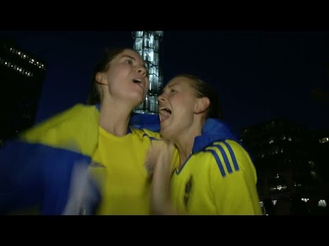 Här firar svenska fansen EM-guldet - Nyheterna (TV4)