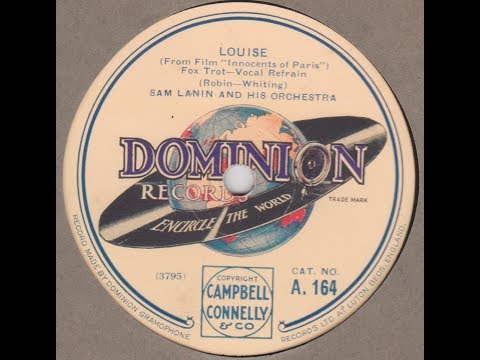 Sam Lanin orchestra "  Louise "   1929