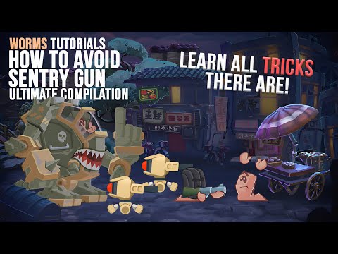 How to Avoid Sentry Gun (Ultimate Compilation) | Tips, Tricks & Tactics🧭| Worms WMD Tutorials🎥