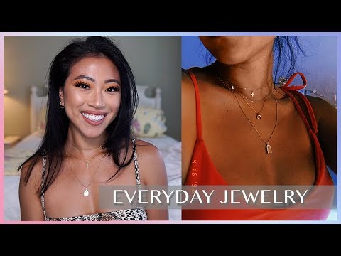 MY FAVORITE EVERYDAY GOLD JEWELRY | DAINTY NECKLACE COLLECTION Video