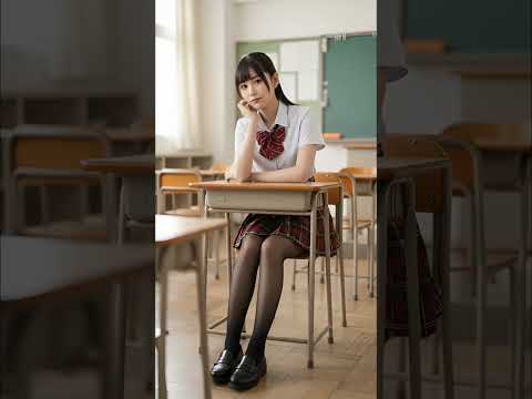教室の中の女子高生
