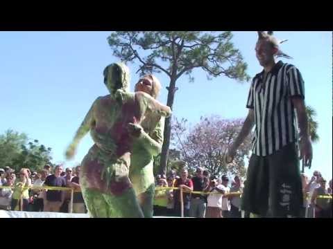 Daytona Bike Week 2012 Green Pudding Wrestling Rd 1