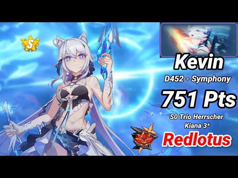 Redlotus D452: Kevin (Symphony) 751 Pts - S.0 Trio Herrscher  Kiana 3* - Honkai 6.9