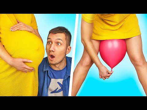24 Hours Being Pregnant Challenge /  Funny Pregnancy Situations!