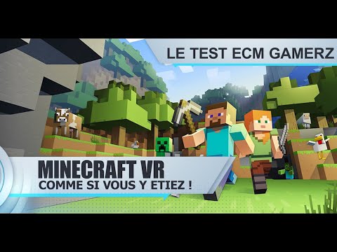 Minecraft VR Oculus Quest link test English: Let's stack blocks as if we were there Gameplay FR