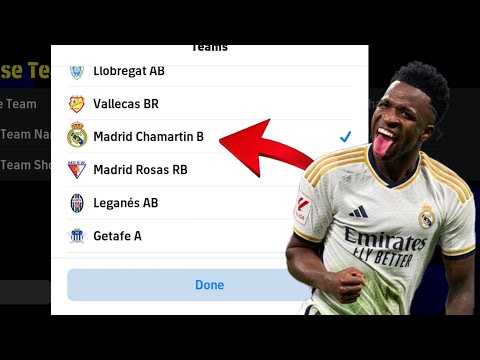 How To Select Real Madrid Team In efootball 2026 ||