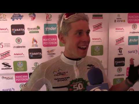 Griffin Easter ganó la séptima de la Vuelta a Colombia: Aristóbulo Cala sigue líder