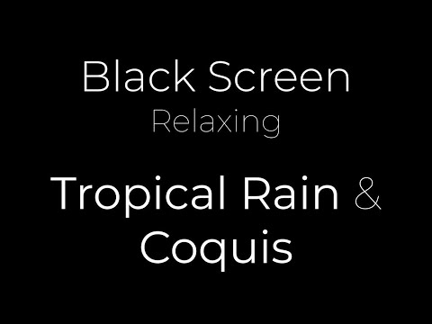 Tropical Rain & Coqui: Relaxing Black Screen Video | Big Island, Hawaii