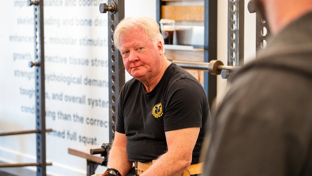 Mike recovered from heart surgery to perform chin-ups and heavy squats