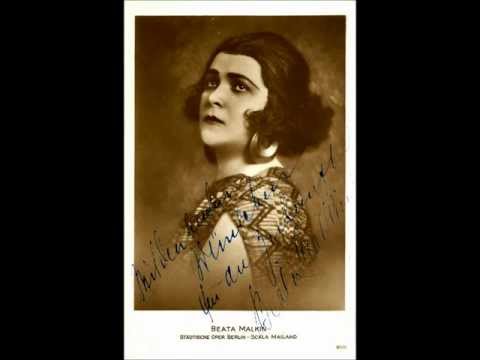 Beata Malkin sings the Letter Scene from Eugene Onegin, 1929