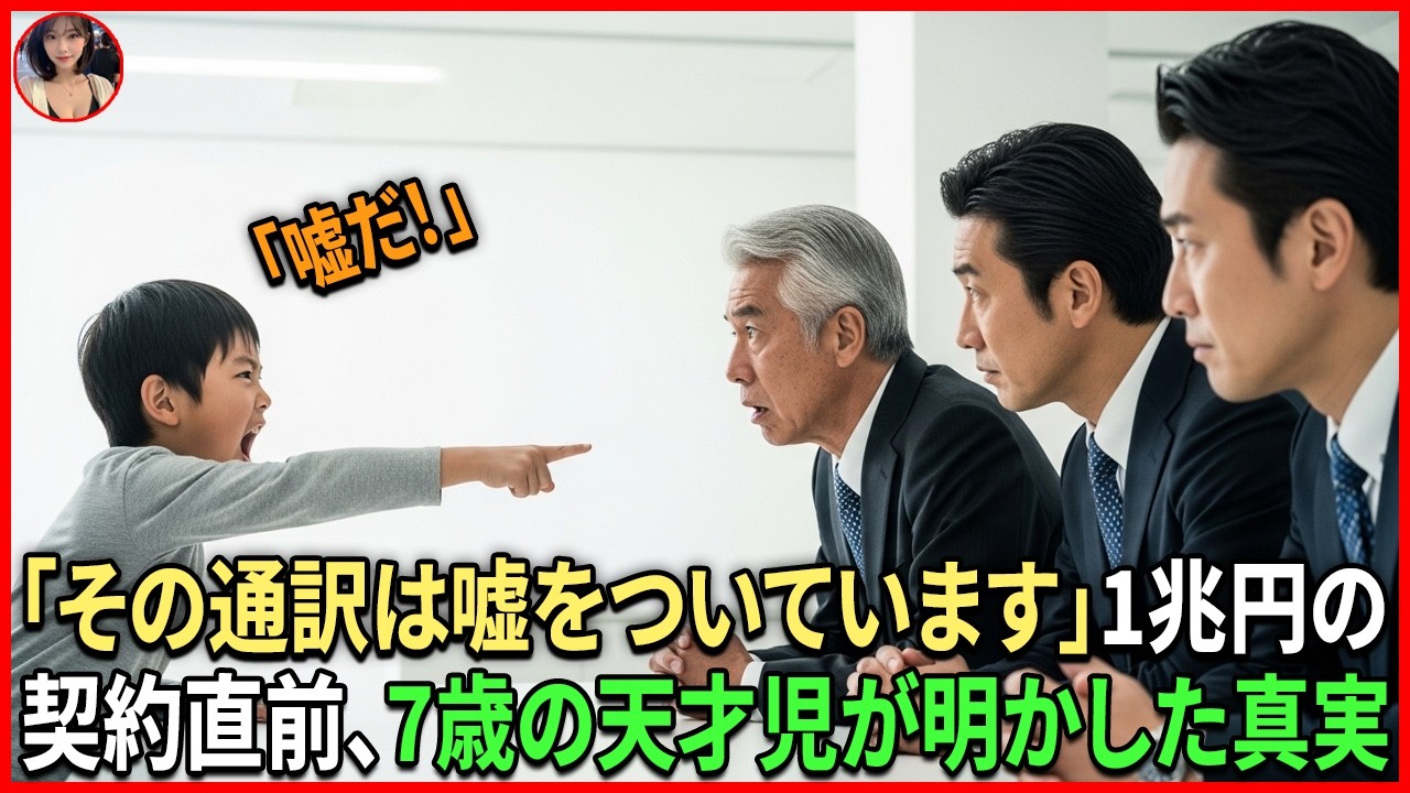 「通訳が嘘をついています！」1兆円の契約書にサインする直前、7歳の天才児が暴いた衝撃の真実。#動エピソード#老後の物語 #家族の物語