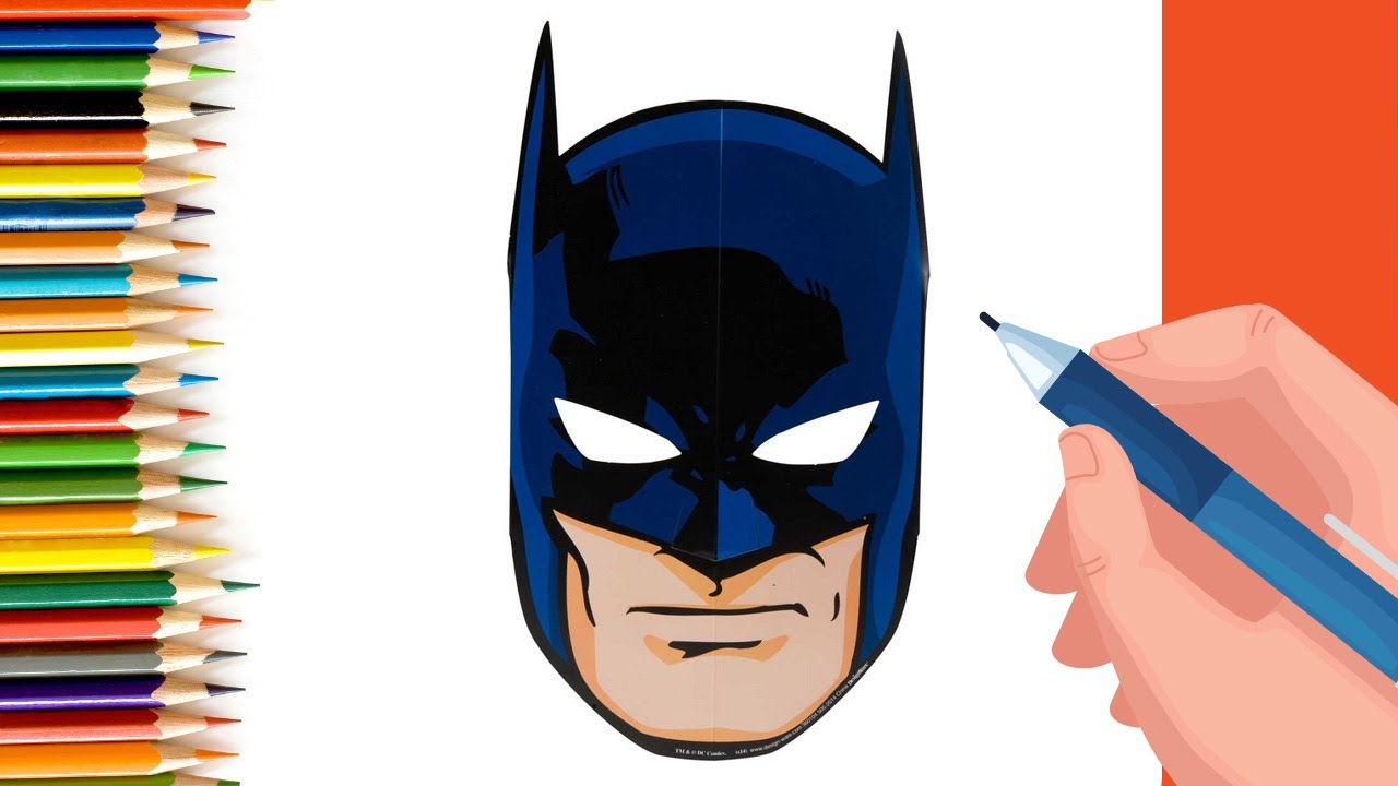 How to draw batman face