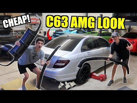 Making Our 6-Speed Mercedes C300 Look Like a C63 AMG for CHEAP!