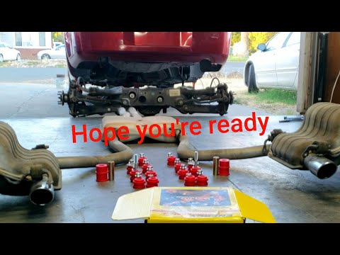 How to change rear control arm bushings and subframe bushings 06 Dodge Magnum Charger part 1