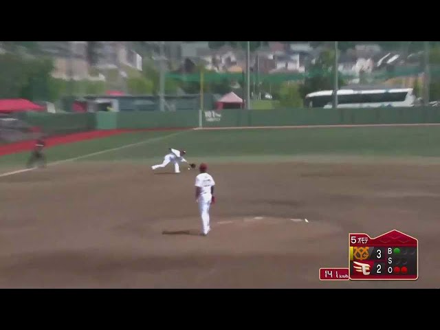 【ファーム】イーグルス・渡邊佳 華麗なゴロ捌きで追撃を許さない!! 2021/6/11 E-G(ファーム)