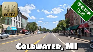 Driving Around Small Town Coldwater, Michigan in 4k Video