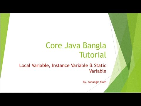 4 Core Java Local Variable Static Variable And Instance Variable Details With Live Coding Bangla