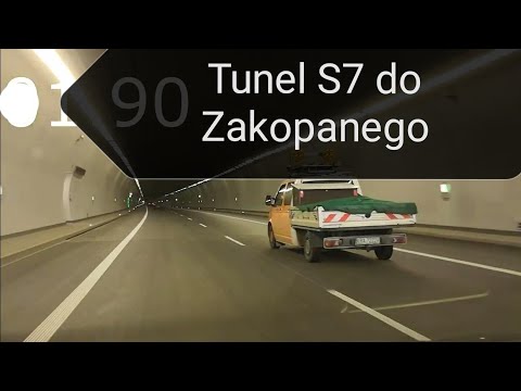 Nowy tunel S7 Pierwszy przejazd nowym Tunelem na Zakopiance