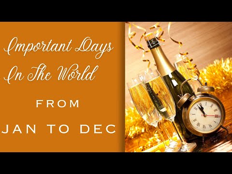World Important Days | National & International Days |Important Dates|