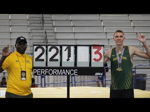 Slavko Stević 221 cm High Jump 1st Place Southern Conference Championships 2023