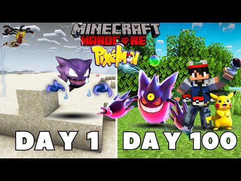 TechnoBreed -  I Survived 100 DAYS as Ultmate Gengar POKEMON in HARDCORE Minecraft!  It's going to be fun now Bidu ||