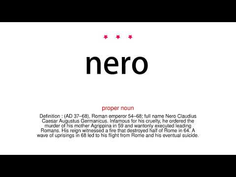 How to pronounce nero - Vocab Today