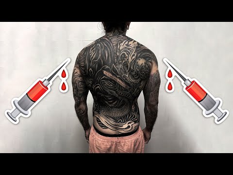 TATUAJE ESPALDA TERMINADO en 8 MESES 🤯SESIÓN FINAL ☠️