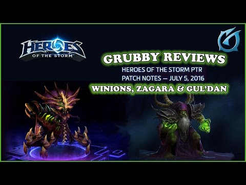 Grubby | Heroes of the Storm | Patch Notes Review - July 5th PTR - Gul'dan Arrives & Zagara Rework