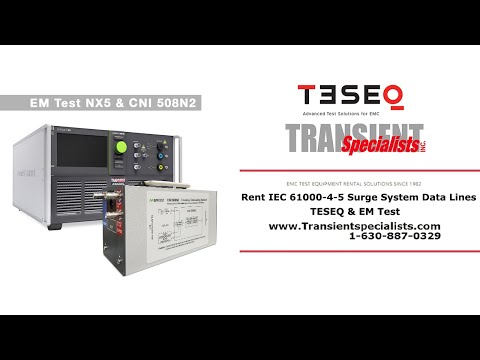 EM Test NX5 & CNI 508N2 Overview - Data Line Surge System