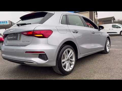 2021 Audi A3 1.0 TFSI Sport Sportback. Finished in Floret Silver with Full Leather