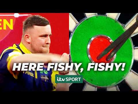 THE BIG FISH! 🎣 Luke Littler's INSANE 170 & Double Bull Checkouts! | Darts 2026 UK Open
