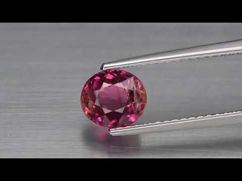 Натуральный розовый Турмалин Рубеллит овал 6.7x5.9мм 1.12ct видео