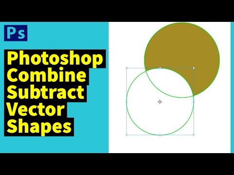 How To COMBINE And SUBTRACT Photoshop Shapes (Vector Designs) Tutorial