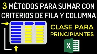 Tres métodos para sumar con criterios de fila y columna