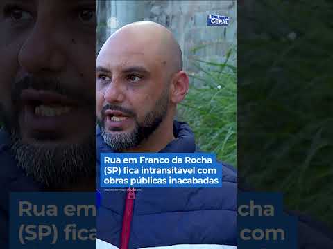 Rua em Franco da Rocha (SP) fica intransitável com obras públicas inacabadas. $BalançoGeral #Shorts