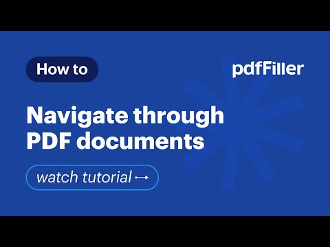 How to Navigate Through PDF in pdfFiller