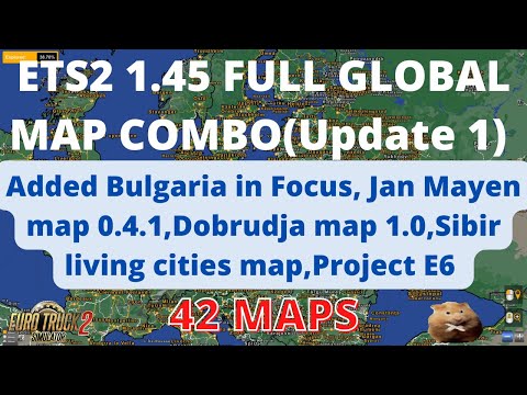 ETS2 1.45 FULL GLOBAL MAP COMBO (Update 1)  42 MAPS